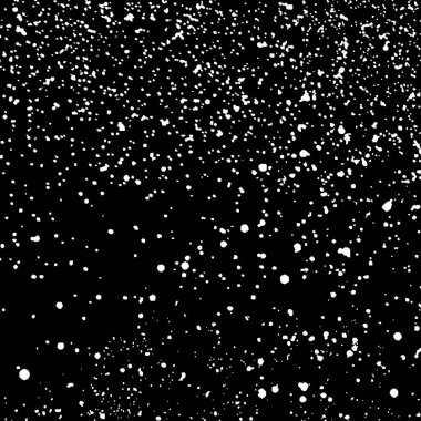 Siyah arka plan üzerine beyaz grenli doku şablonu. Toz kaplama sıkıntı. Grunge öğelerine tahıl ve gürültü. Vektör tek renkli çizim, Eps 10.