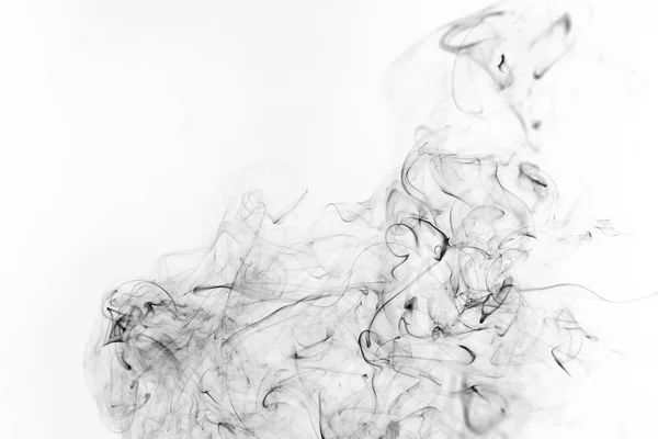 黑色烟雾在白色背景下被隔离的冻结运动 Vape — 图库照片