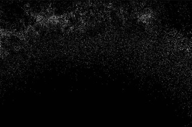 Siyah arka plan üzerine grenli soyut doku. Kar taneleri tasarım öğesi. Sıkıntı kaplaması dokulu. Vektör çizim, eps 10.