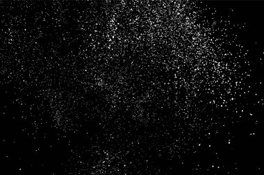 Siyah arka plan üzerine grenli soyut doku. Kar taneleri tasarım öğesi. Sıkıntı kaplaması dokulu. Vektör çizim, eps 10.