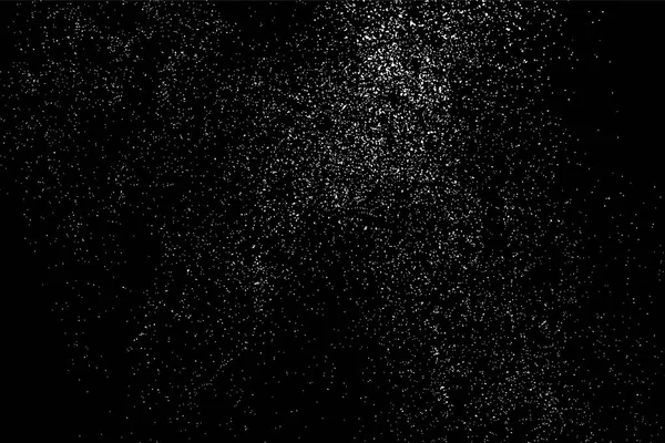 Textura Abstracta Granulada Sobre Fondo Negro Copos Nieve Elemento Diseño — Vector de stock