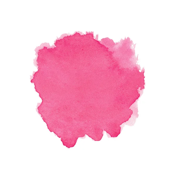 Acuarela Abstracta Rosa Aislada Sobre Fondo Blanco Elemento Diseño Editable — Vector de stock