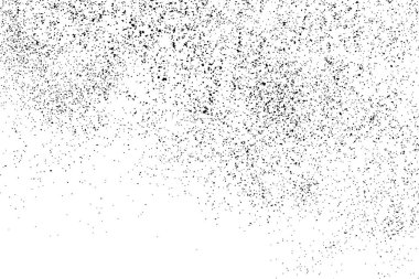 Beyaz arka plan üzerinde izole siyah grenli doku. Sıkıntı kaplaması dokulu. Grunge tasarım öğeleri. Vektör çizim, eps 10.