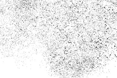 Beyaz arka plan üzerinde izole siyah grenli doku. Sıkıntı kaplaması dokulu. Grunge tasarım öğeleri. Vektör çizim, eps 10.