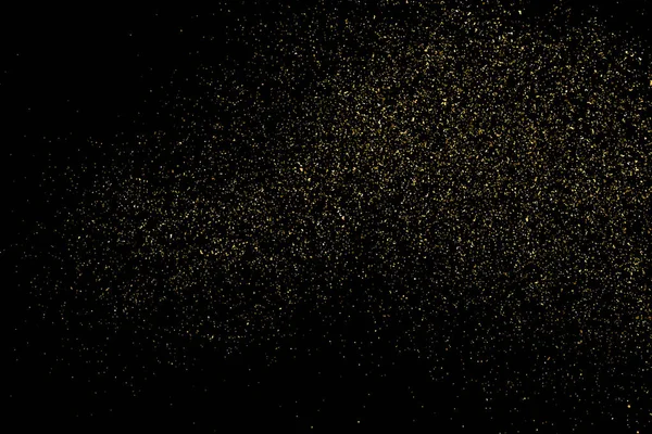 Золотой Блеск Текстуры Изолированы Черном Цвет Янтарных Частиц Праздничное Прошлое — стоковый вектор