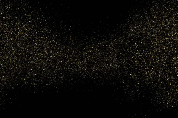Złoty Brokat Tekstury Czarnym Tle Bursztynowy Kolor Cząstek Tło Uroczysty — Wektor stockowy