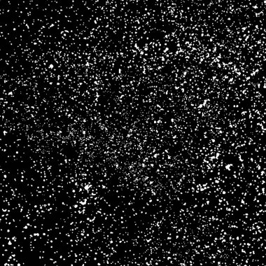 Siyah arka plan üzerine beyaz grenli doku şablonu. Toz kaplama sıkıntı. Grunge öğelerine tahıl ve gürültü. Vektör tek renkli çizim, Eps 10.