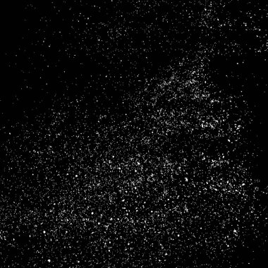 Siyah arka plan üzerine beyaz grenli doku şablonu. Toz kaplama sıkıntı. Grunge öğelerine tahıl ve gürültü. Vektör tek renkli çizim, Eps 10.