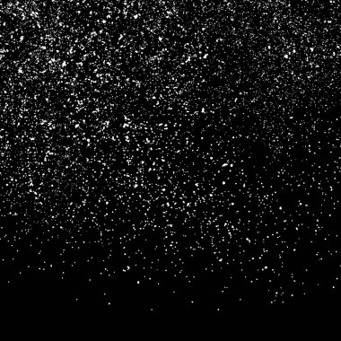 Siyah arka plan üzerine beyaz grenli doku şablonu. Toz kaplama sıkıntı. Grunge öğelerine tahıl ve gürültü. Vektör tek renkli çizim, Eps 10.