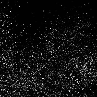 Siyah arka plan üzerine beyaz grenli doku şablonu. Toz kaplama sıkıntı. Grunge öğelerine tahıl ve gürültü. Vektör tek renkli çizim, Eps 10.