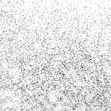 Beyaz arka planda siyah dağınık doku şablonu. Toz kaplama sıkıntı. Grunge öğelerine tahıl ve gürültü. Vektör tek renkli çizim, Eps 10.