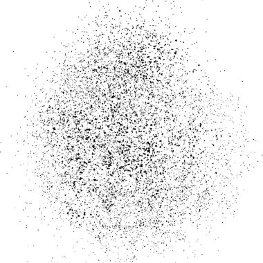Beyaz arka planda siyah dağınık doku şablonu. Toz kaplama sıkıntı. Grunge öğelerine tahıl ve gürültü. Vektör tek renkli çizim, Eps 10.