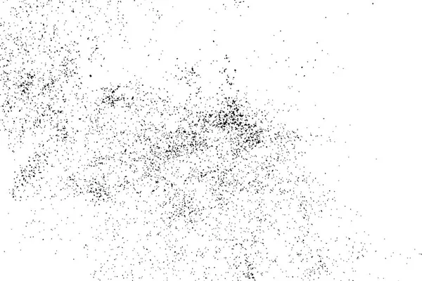 Zwarte Korrelige Textuur Geïsoleerd Een Witte Achtergrond Overlay Lawaai Grunge — Stockvector