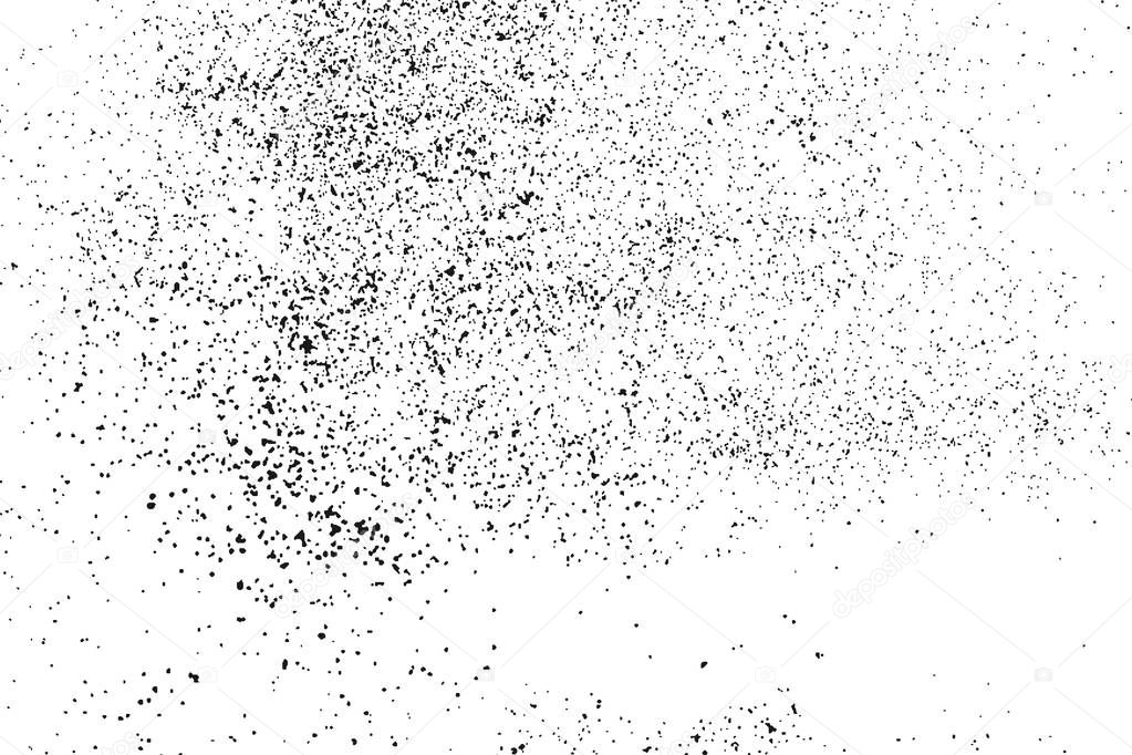 Black Grainy Texture Isolated On White Background. Overlay Noise. Grunge Design Elements. Vector Illustration, Eps 10.