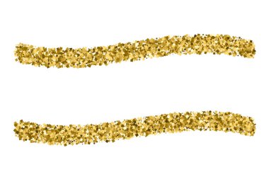 Altın çerçeve glitter doku üzerinde beyaz izole. El ilanı, kart, banner tasarımı, web, kapak, poster için düzenlenebilir bir şablona... Kutlama arka plan. Altın patlama konfeti. Vektör çizim, eps 10.