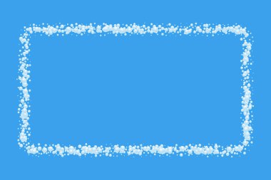 Kabarcıklar mavi arka plan karede soyut. Doku köpük sınır. Düzenlenebilir bir şablona. Vektör çizim, eps 10.