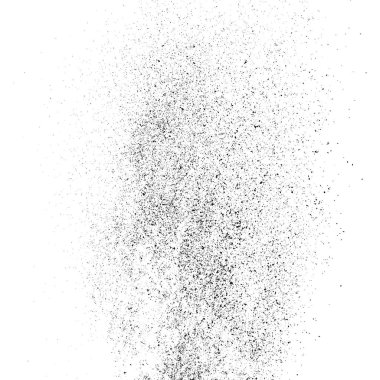 Beyaz arka plan üzerinde izole siyah grenli doku. Toz kaplaması. Karanlık gürültü granül. Vektör tasarım öğeleri, illüstrasyon, eps 10.