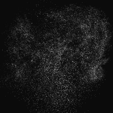 Siyah arka planda izole edilmiş beyaz kumlu doku. Toz tabakası. Açık renkli ses tanecikleri. Kar vektörü elementleri Görüntü, 10 Pound.