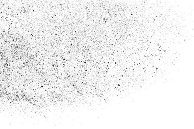 Beyaz arka plan üzerinde izole siyah grenli doku. Toz kaplaması. Karanlık gürültü granül. Vektör tasarım öğeleri, illüstrasyon, eps 10.
