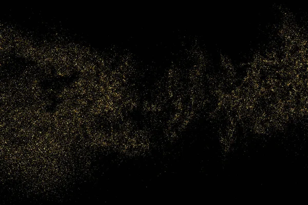Texture Pailleté Isolé Sur Noir Couleur Particules Ambrées Contexte Festif — Image vectorielle