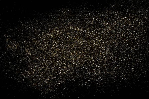 Texture Glitter Oro Isolato Nero Colore Delle Particelle Ambra Sfondo — Vettoriale Stock