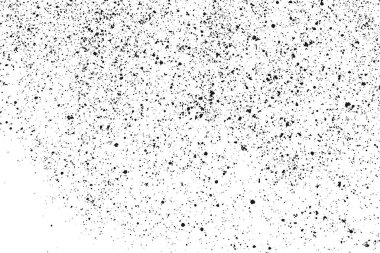 Beyaz arka plan üzerinde izole siyah grenli doku. Toz kaplaması. Karanlık gürültü granül. Vektör tasarım öğeleri, illüstrasyon, eps 10.