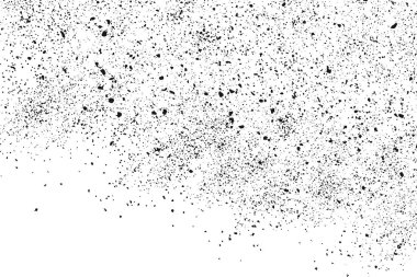 Beyaz arka plan üzerinde izole siyah grenli doku. Toz kaplaması. Karanlık gürültü granül. Vektör tasarım öğeleri, illüstrasyon, eps 10.