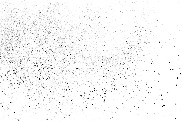 Texture Nera Granulosa Isolata Fondo Bianco Sovrapposizione Polvere Granuli Rumore — Foto Stock