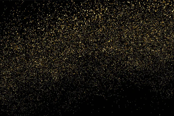 Золотой Блеск Текстуры Изолированы Черном Цвет Янтарных Частиц Праздничное Прошлое — стоковое фото