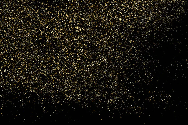 Złoty Brokat Tekstury Czarnym Tle Bursztynowy Kolor Cząstek Tło Uroczysty — Zdjęcie stockowe