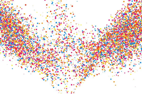 Färgglad Explosion Konfetti Kornig Abstrakt Mångfärgade Textur Isolerad Vit Bakgrund — Stockfoto