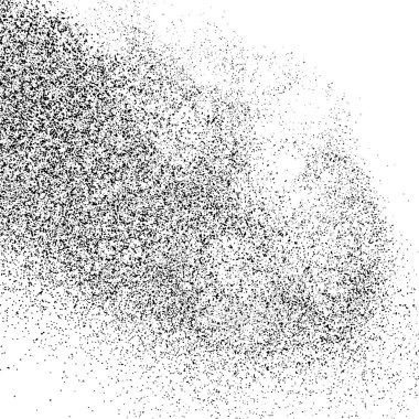 Beyaz arka plan üzerinde izole siyah grenli doku. Toz kaplaması. Karanlık gürültü granül. Vektör tasarım öğeleri, illüstrasyon, eps 10.