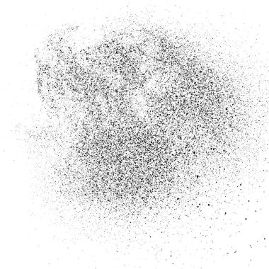 Beyaz arka plan üzerinde izole siyah grenli doku. Toz kaplaması. Karanlık gürültü granül. Vektör tasarım öğeleri, illüstrasyon, eps 10.