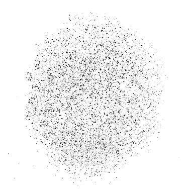 Beyaz arka plan üzerinde izole siyah grenli doku. Toz kaplaması. Karanlık gürültü granül. Vektör tasarım öğeleri, illüstrasyon, eps 10.