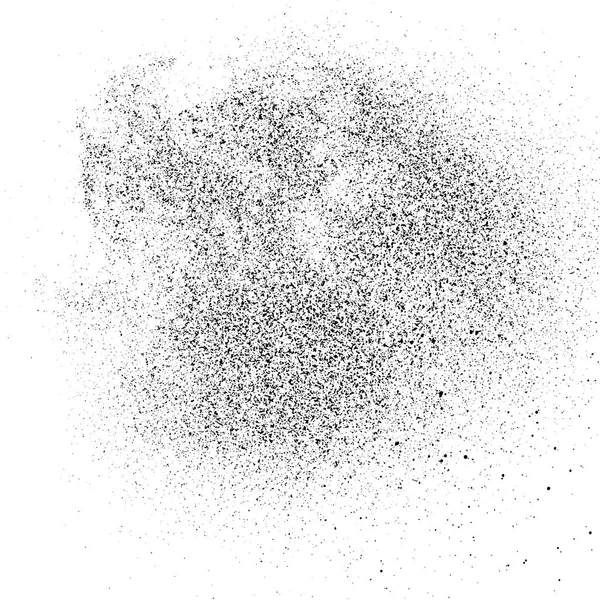 Texture Granuleuse Noire Isolée Sur Fond Blanc Recouvrement Poussière Granules — Image vectorielle