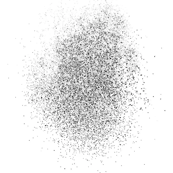 Svart Kornig Konsistens Isolerad Vit Bakgrund Överlägg Med Damm Mörka — Stock vektor