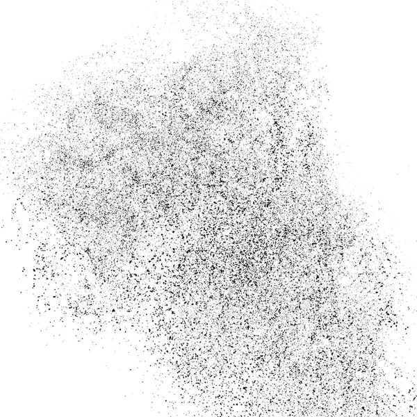 Texture Granuleuse Noire Isolée Sur Fond Blanc Recouvrement Poussière Granules — Image vectorielle