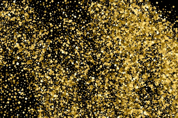 Texture Glitter Oro Isolato Nero Colore Delle Particelle Ambra Sfondo — Vettoriale Stock