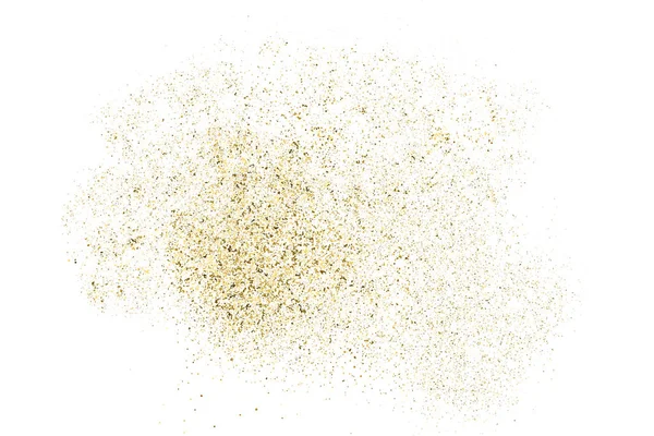 Altın Glitter Doku Üzerinde Beyaz Izole Amber Parçacıklar Renk Kutlama — Stok Vektör
