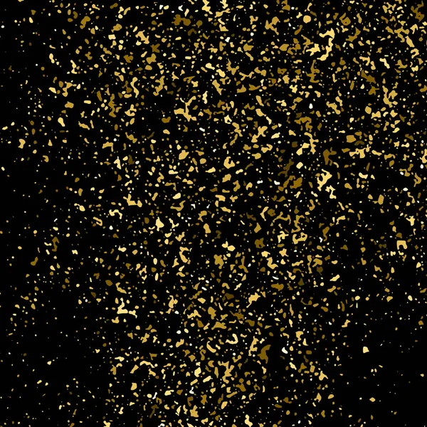 Textura Brillo Dorado Aislada Negro Color Las Partículas Ámbar Antecedentes — Vector de stock