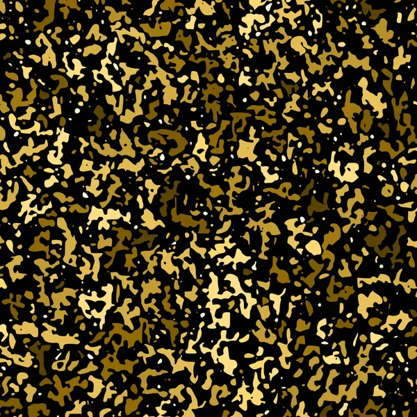 Gold Glitter Textur Isoliert Auf Schwarz Bernsteinpartikel Farbe Feierlicher Hintergrund — Stockvektor