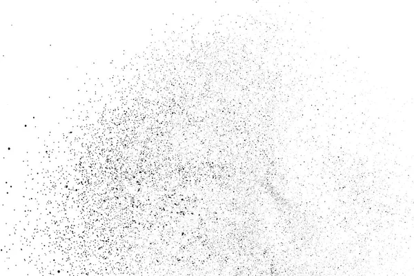 Textura Granulada Negra Aislada Sobre Fondo Blanco Superposición Polvo Gránulos — Vector de stock