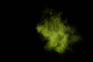 Açık yeşil toz patlama.