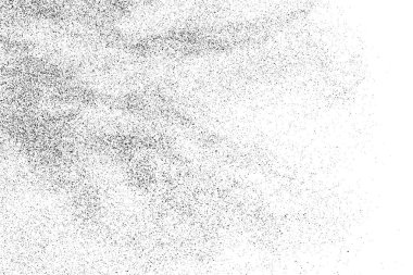 Beyaz arka plan üzerinde izole siyah grenli doku. Toz kaplaması. Karanlık gürültü granül. Vektör tasarım öğeleri, illüstrasyon, eps 10.