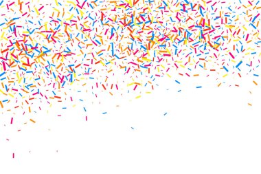 Renkli patlama konfeti. Renkli grenli doku vektör.