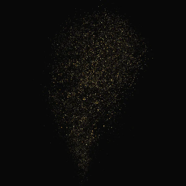 Textura Brillo Dorado Aislada Negro Color Las Partículas Ámbar Antecedentes — Archivo Imágenes Vectoriales