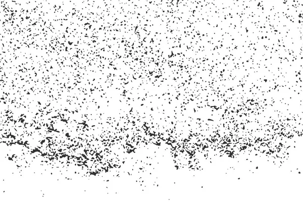 Texture Nera Granulosa Isolata Sfondo Bianco Sovrapposizione Polvere Granuli Rumore — Vettoriale Stock