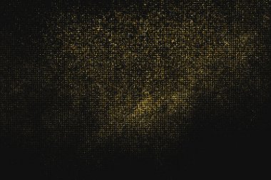 Altın Glitter yarı ton noktalı zemin. Soyut Retro desen. Pop Art stil arka plan. Altın patlama konfeti. Dijital olarak oluşturulan görüntü. Vektör çizim, Eps 10.  