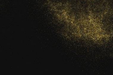 Altın Glitter yarı ton noktalı zemin. Soyut Retro desen. Pop Art stil arka plan. Altın patlama konfeti. Dijital olarak oluşturulan görüntü. Vektör çizim, Eps 10.  