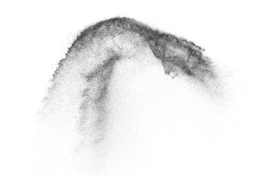 Siyah parçacıkların hareket dondurmak. 